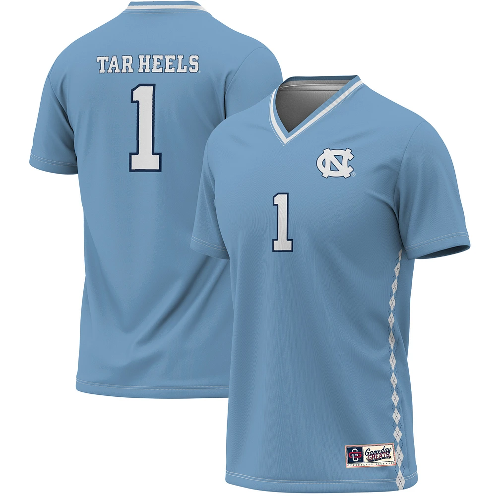 Men's GameDay Greats #1 Carolina Blue North Tar Heels Lightweight Soccer Fashion Jersey