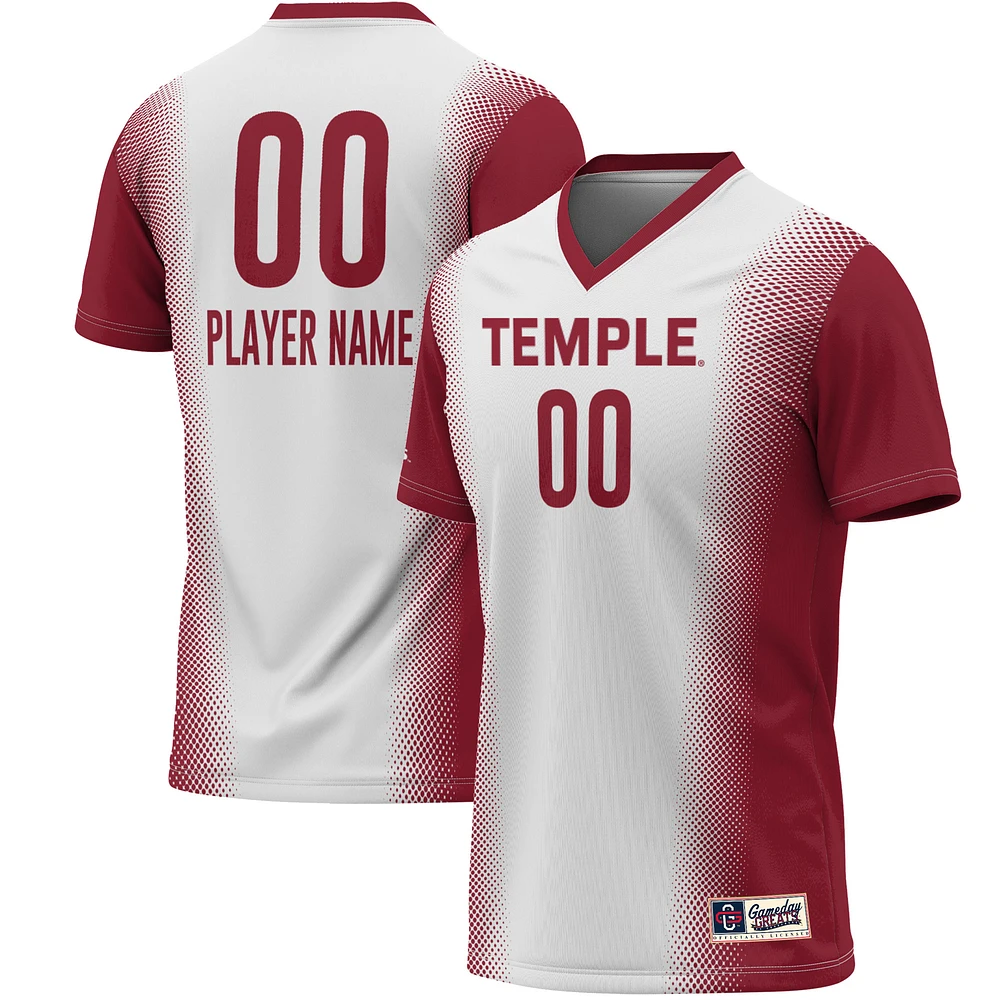 Unisex GameDay Greats White Temple Owls NIL Pick-A-Player Lightweight Women's Soccer Jersey
