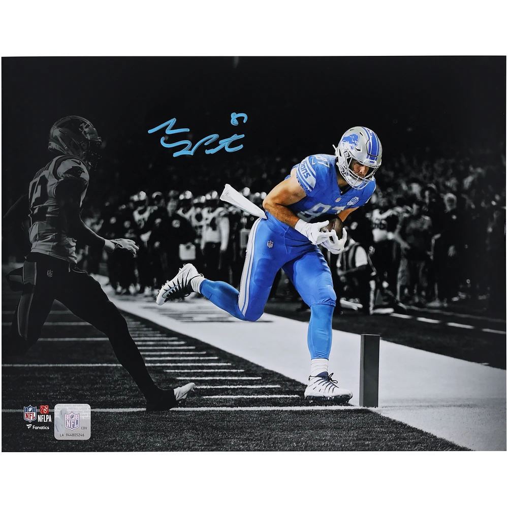 Sam LaPorta Detroit Lions Autographed 11" x 14" Touchdown Spotlight Photograph