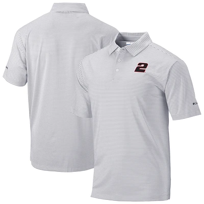 Men's Columbia  Gray Austin Cindric Omni-Wick Club Invite Polo