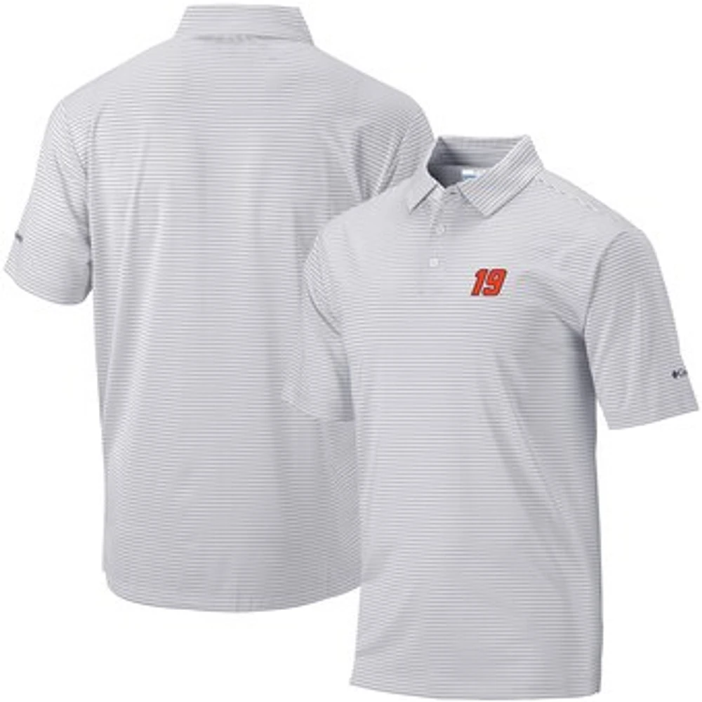 Men's Columbia Gray Martin Truex Jr Omni-Wick Club Invite Polo