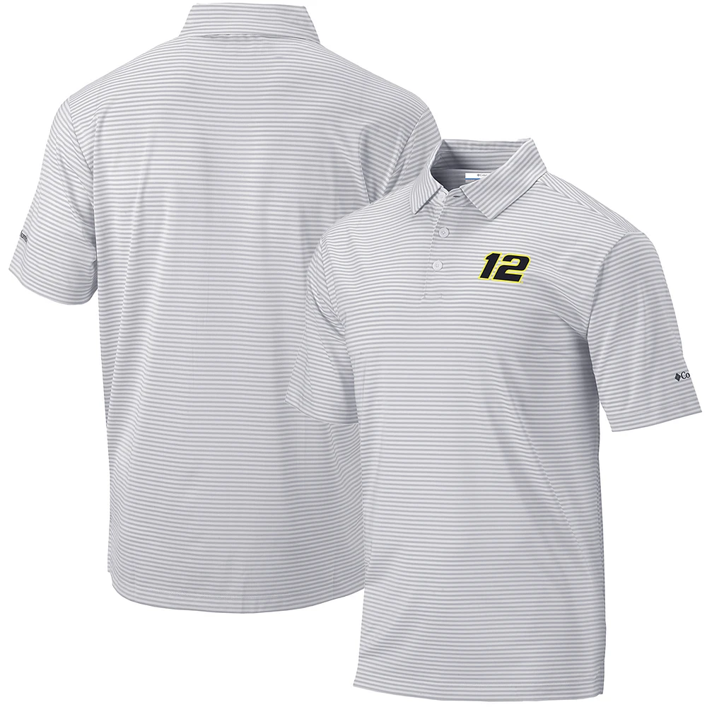 Men's Columbia Gray Ryan Blaney Omni-Wick Club Invite Polo