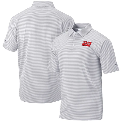 Men's Columbia  Gray Joey Logano Omni-Wick Club Invite Polo