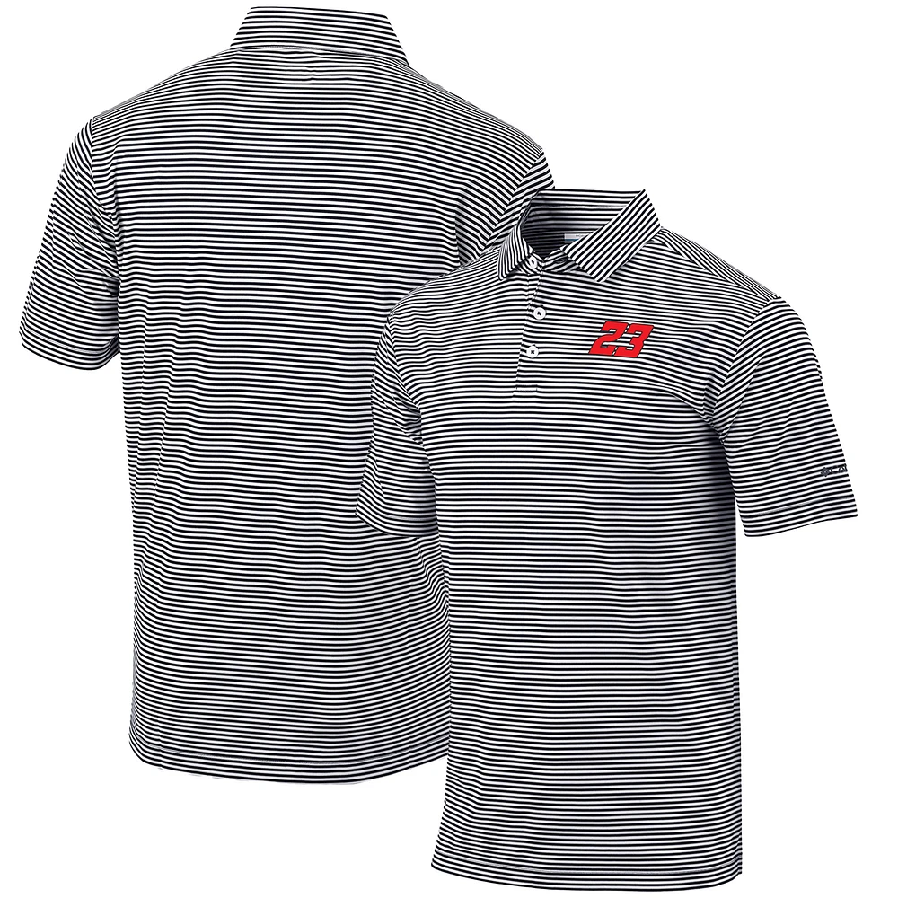 Men's Columbia Black Bubba Wallace Omni-Wick Club Invite Polo