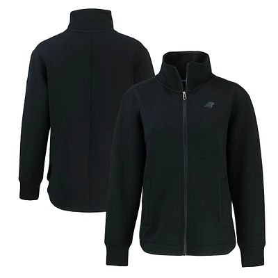 Women's Cutter & Buck Black Carolina Panthers Roam Eco Recycled Full-Zip Jacket