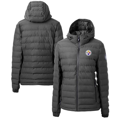 Women's Cutter & Buck Gray Pittsburgh Steelers Mission Ridge Repreve Eco Insulated Full-Zip Puffer Jacket