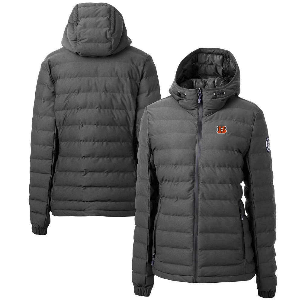 Women's Cutter & Buck Gray Cincinnati Bengals Mission Ridge Repreve Eco Insulated Full-Zip Puffer Jacket