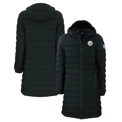 Women's Cutter & Buck Black Pittsburgh Steelers Mission Ridge Repreve Eco Insulated Long Full-Zip Puffer Jacket