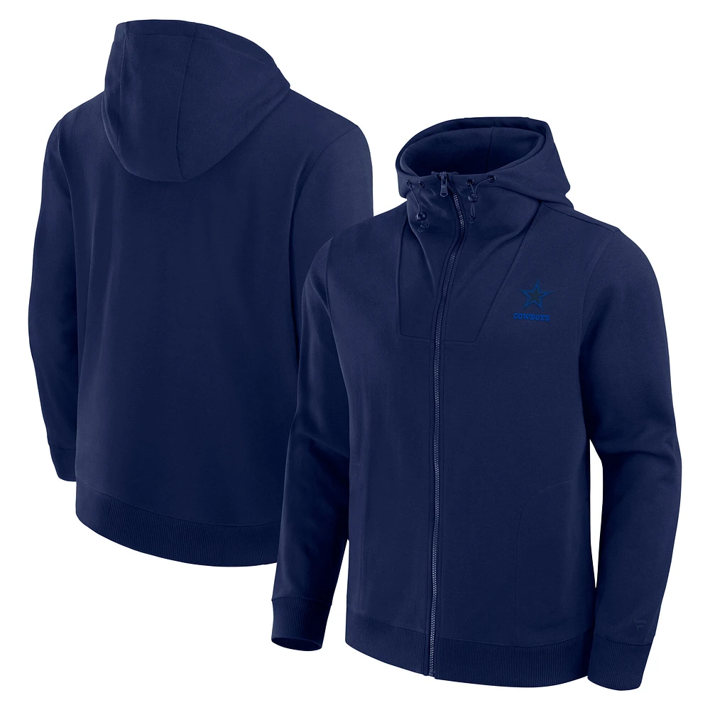 Unisex Fanatics Navy Dallas Cowboys Front Office Full-Zip Hoodie