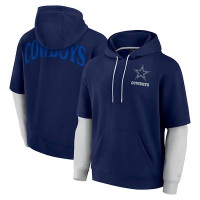 Unisex Fanatics Navy Dallas Cowboys Sleek Elements Pullover Hoodie
