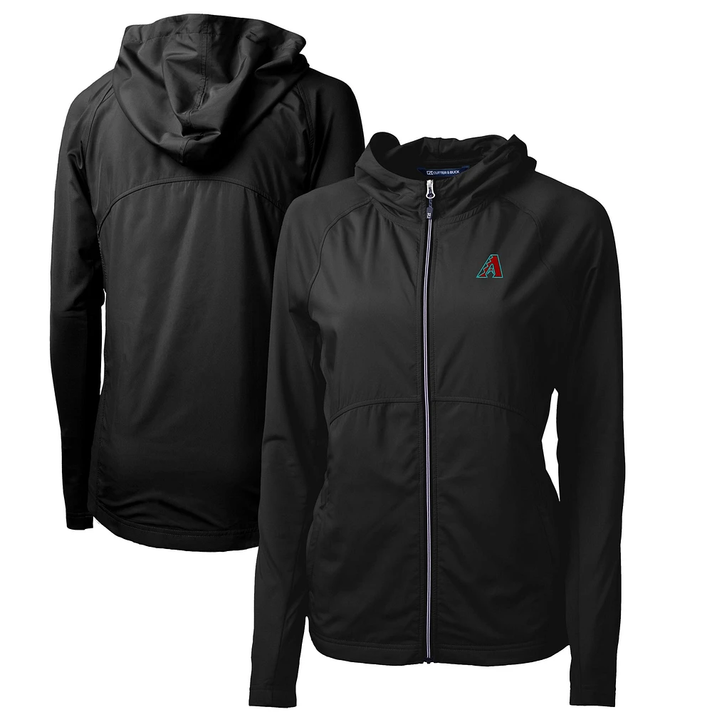 Women's Cutter & Buck Arizona Diamondbacks Adapt Eco Knit Hybrid Recycled Full-Zip Hoodie