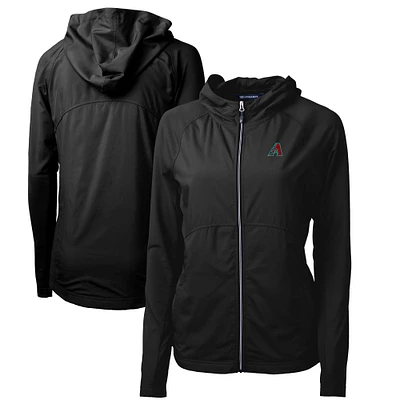 Women's Cutter & Buck Arizona Diamondbacks Adapt Eco Knit Hybrid Recycled Full-Zip Hoodie
