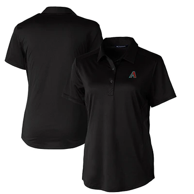 Women's Cutter & Buck Black Arizona Diamondbacks Prospect Textured Stretch Polo