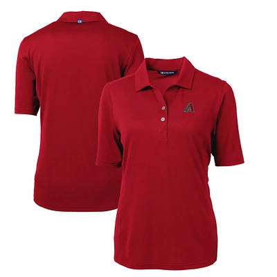Women's Cutter & Buck Red Arizona Diamondbacks Virtue Eco Pique Recycled Polo
