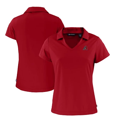 Women's Cutter & Buck Red Arizona Diamondbacks Daybreak Eco Recycled V-Neck Polo