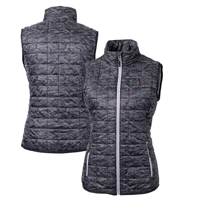 Women's Cutter & Buck Black Arizona Diamondbacks Rainier PrimaLoft Eco Insulated Full-Zip Puffer Vest