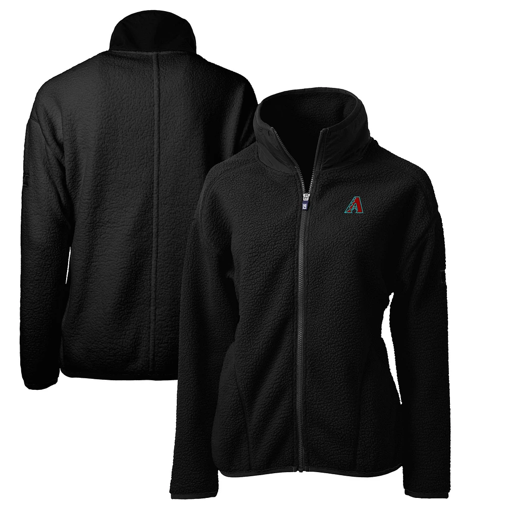 Women's Cutter & Buck Black Arizona Diamondbacks Cascade Eco Sherpa Fleece Jacket