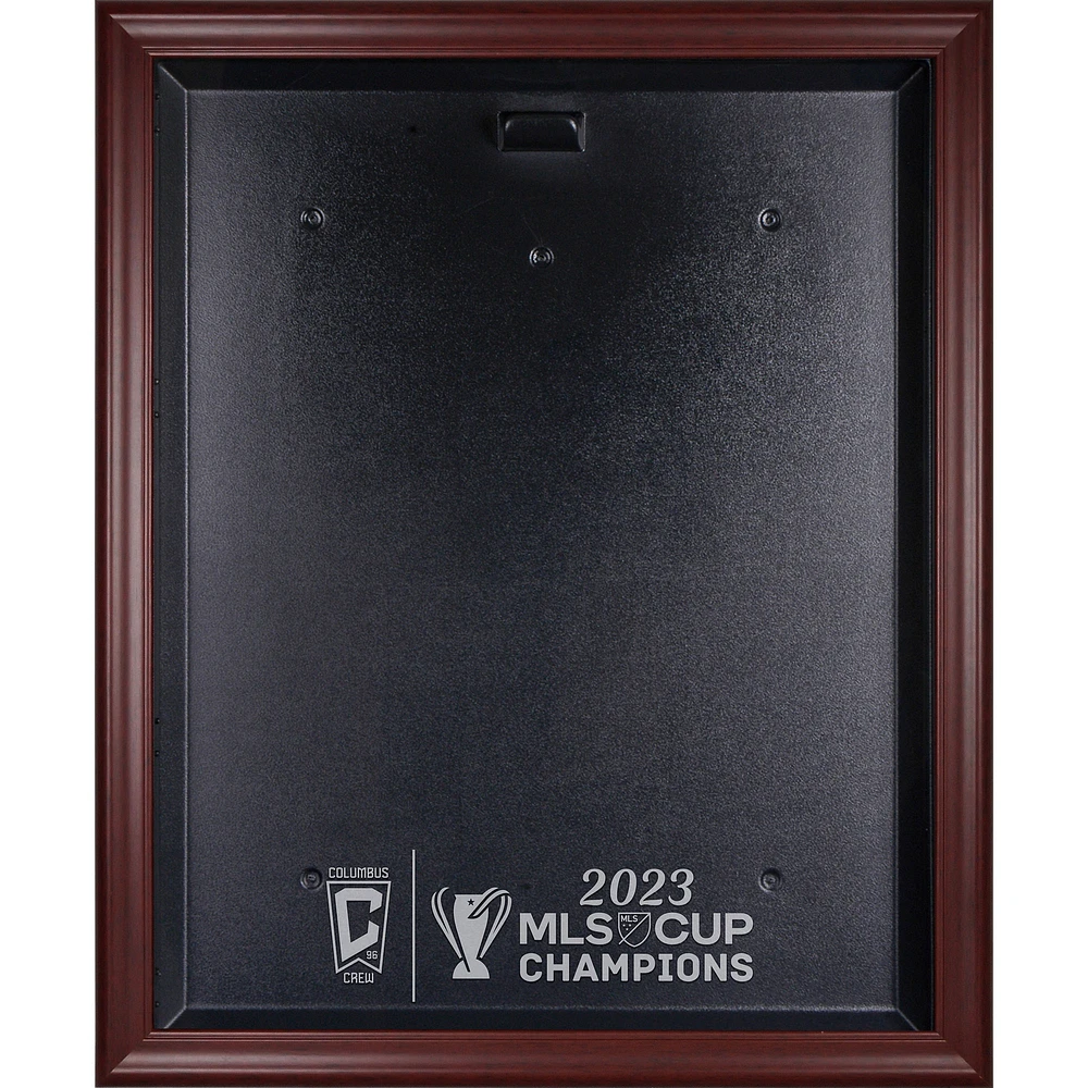 Columbus Crew 2023 MLS Cup Champions Mahogany Framed Team Logo Jersey Display Case