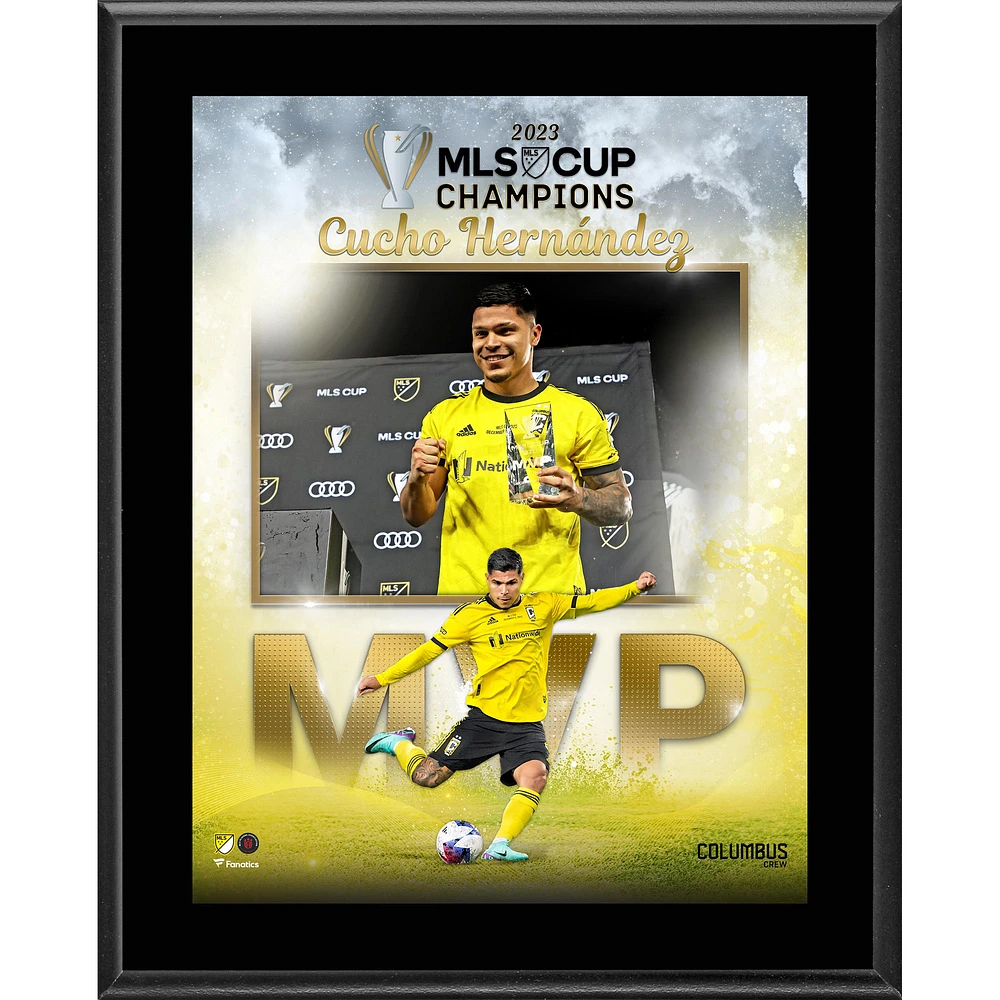 Cucho Hernández Columbus Crew 2023 MLS Cup Champions MVP 10.5" x 13" Sublimated Plaque