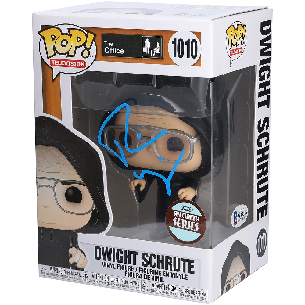 Rainn Wilson The Office Autographed Dwight Schrute #1010 Funko Pop! Vinyl Figure - Signed in Blue Paint - BAS
