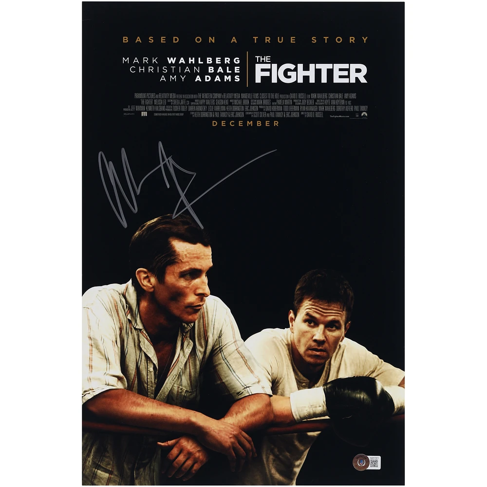 Christian Bale The Fighter Autographed 12" x 18" Movie Poster - BAS