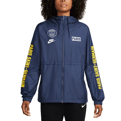 Women's Nike Navy Paris Saint-Germain Essential Woven Full-Zip Jacket