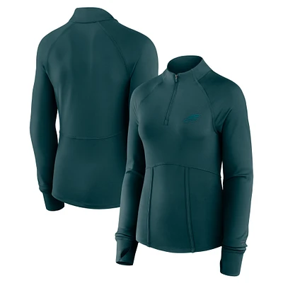Women's Fanatics Midnight Green Philadelphia Eagles Elements Quarter-Zip Jacket