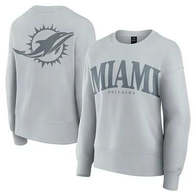 Women's Fanatics Gray Miami Dolphins Elements Pullover Sweatshirt