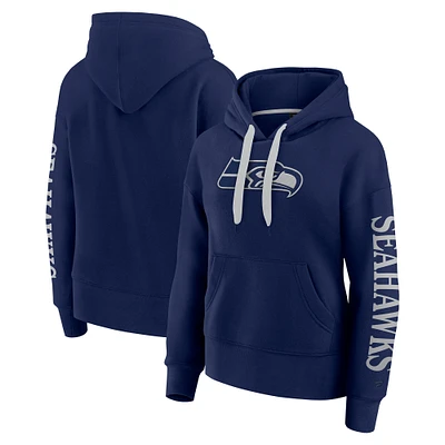 Women's Fanatics College Navy Seattle Seahawks Elements Next Pullover Hoodie