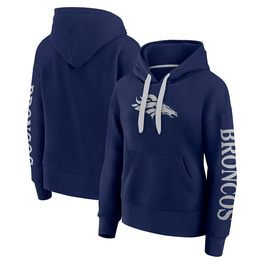 Women's Fanatics Navy Denver Broncos Elements Next Pullover Hoodie
