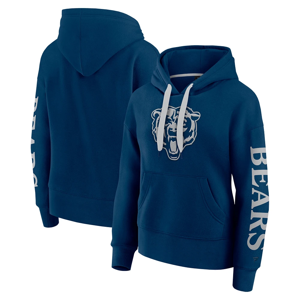 Women's Fanatics Navy Chicago Bears Elements Next Pullover Hoodie