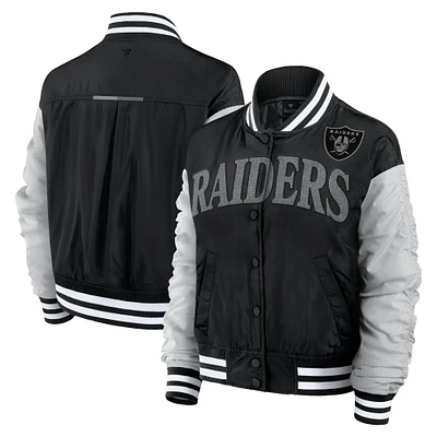 Women's Fanatics Black Las Vegas Raiders Elements Wave Full-Snap Jacket