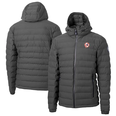 Men's Cutter & Buck Gray New York Yankees Cooperstown Collection Mission Ridge Repreve Eco Insulated Puffer Full-Zip Jacket