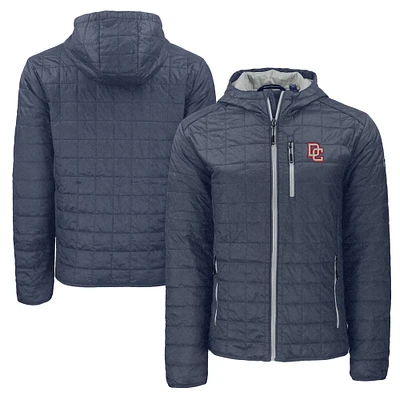 Men's Cutter & Buck Anthracite Washington Nationals Cooperstown Collection Rainier Primaloft Eco Full-Zip Hooded Jacket