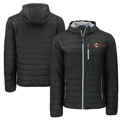 Men's Cutter & Buck Black San Francisco Giants Cooperstown Collection Rainier Primaloft Eco Full-Zip Hooded Jacket