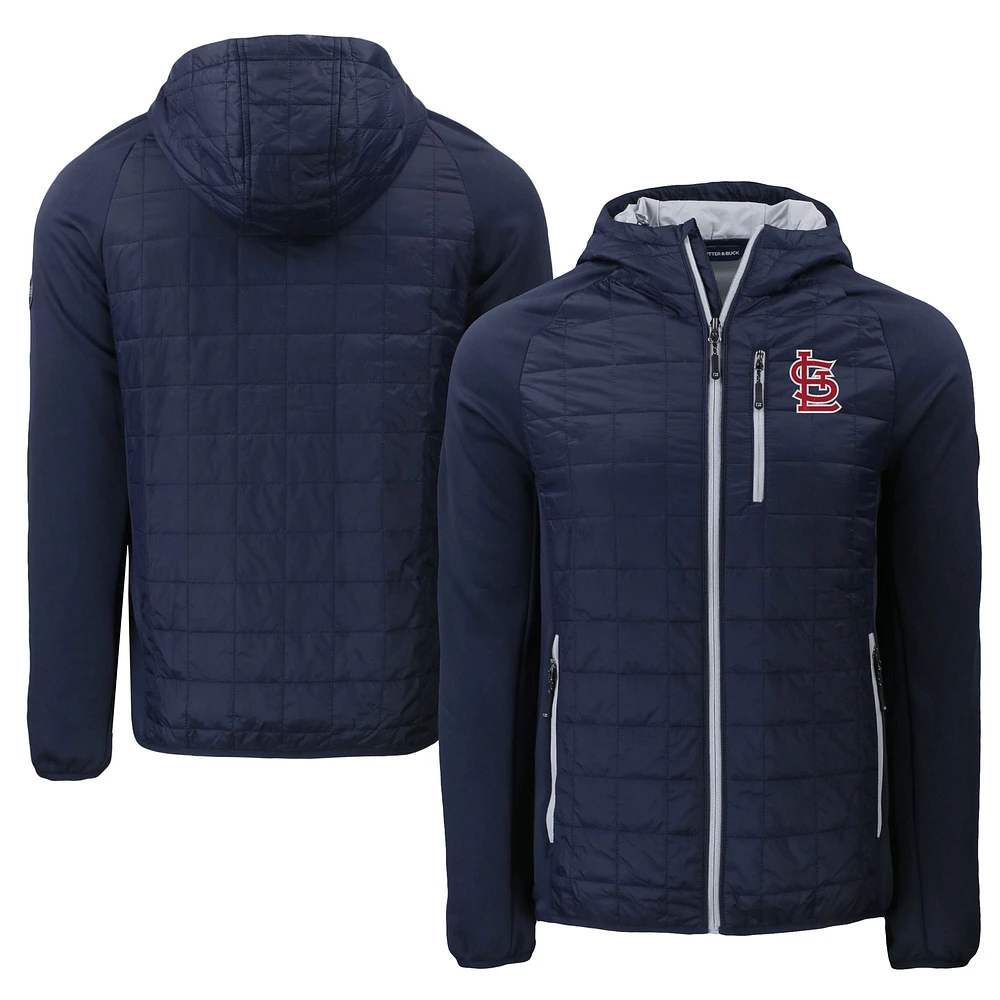 Men's Cutter & Buck Navy St. Louis Cardinals Cooperstown Collection Rainier Primaloft Eco Full-Zip Hybrid Jacket