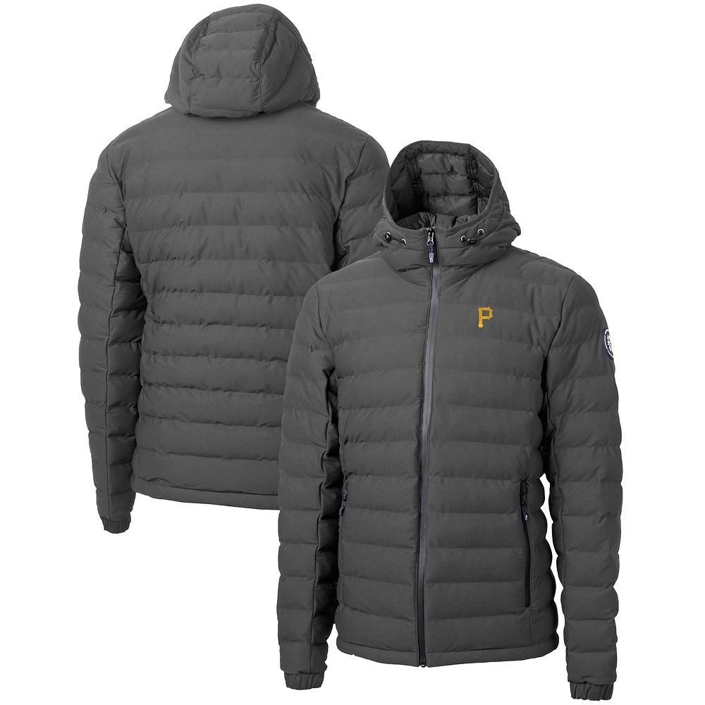 Men's Cutter & Buck Gray Pittsburgh Pirates Mission Ridge Repreve Eco Insulated Puffer Full-Zip Jacket