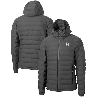 Men's Cutter & Buck Gray Detroit Tigers Mission Ridge Repreve Eco Insulated Puffer Full-Zip Jacket