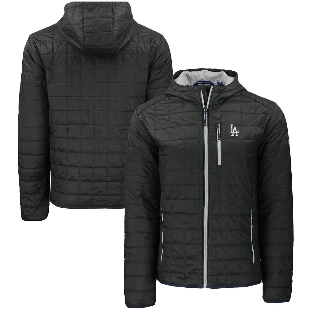 Men's Cutter & Buck Los Angeles Dodgers Rainier Primaloft Eco Full-Zip Hooded Jacket