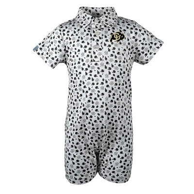 Infant Garb White Colorado Buffaloes Earnest Polo Romper