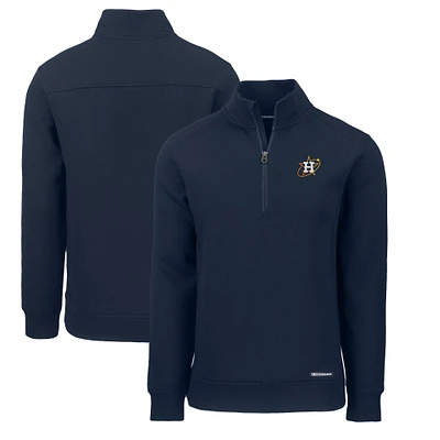 Men's Cutter & Buck Navy Houston Astros City Connect Roam Eco Recycled Quarter-Zip Pullover