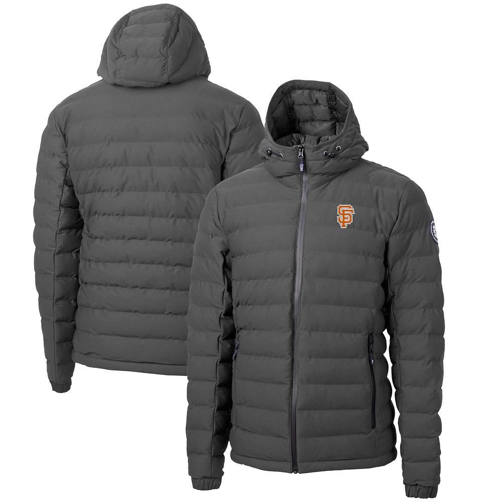 Men's Cutter & Buck Gray San Francisco Giants City Connect Mission Ridge Repreve Eco Insulated Puffer Full-Zip Jacket