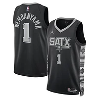 Unisex Jordan Brand Victor Wembanyama Black San Antonio Spurs Swingman Jersey - Statement Edition