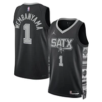Unisex Jordan Brand Victor Wembanyama Black San Antonio Spurs Swingman Jersey - Statement Edition