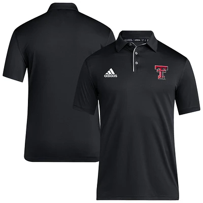 Men's adidas Black Texas Tech Red Raiders 2024 Coaches AEROREADY Polo
