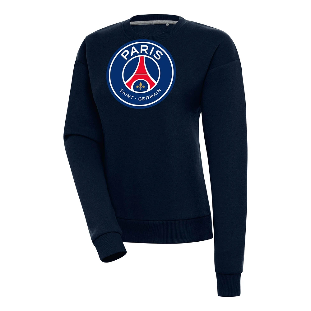 Women's Navy Paris Saint-Germain Takeover Crewneck Pullover Sweatshirt