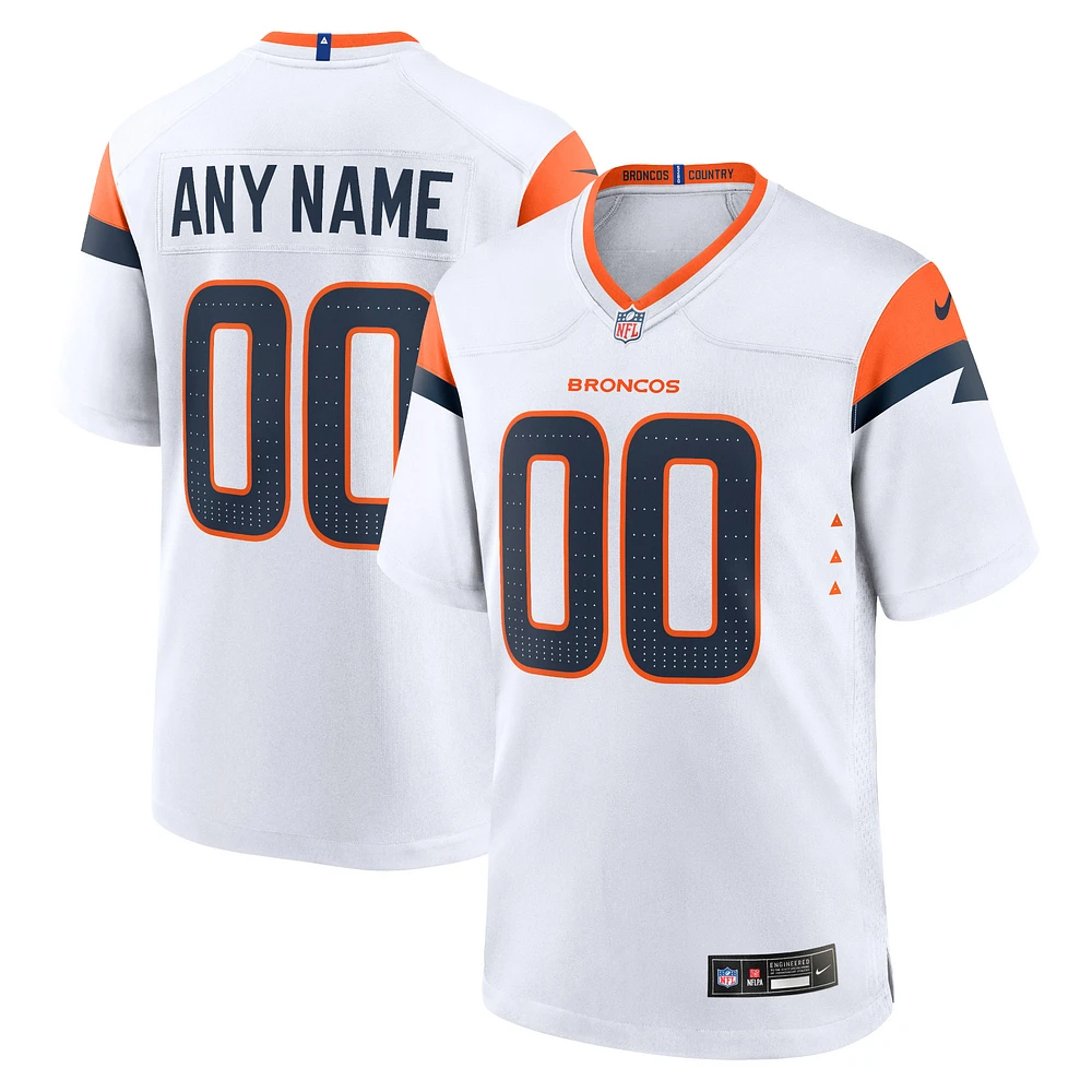 Men's Nike White Denver Broncos Mile High Collection Custom Game Jersey