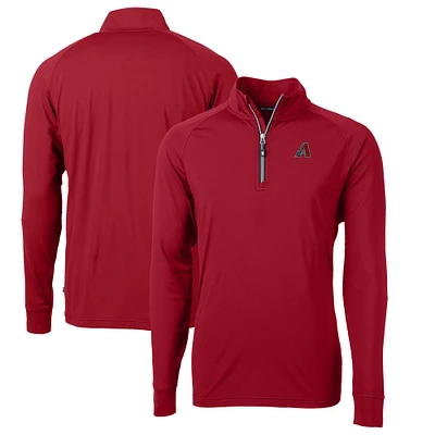 Men's Cutter & Buck Arizona Diamondbacks Adapt Eco Knit Recycled Quarter-Zip Pullover Top
