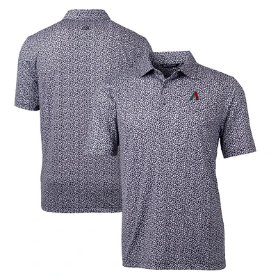 Men's Cutter & Buck Black Arizona Diamondbacks Pike Magnolia Stretch Polo