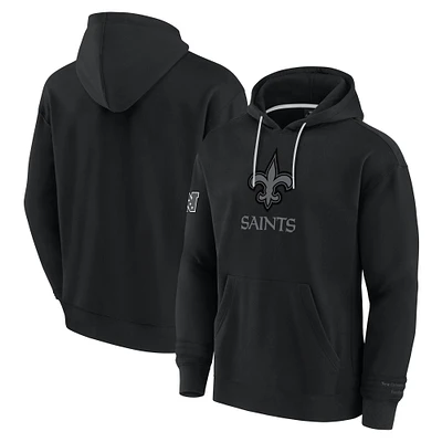 Men's Fanatics Black New Orleans Saints Elements Pace Pullover Hoodie